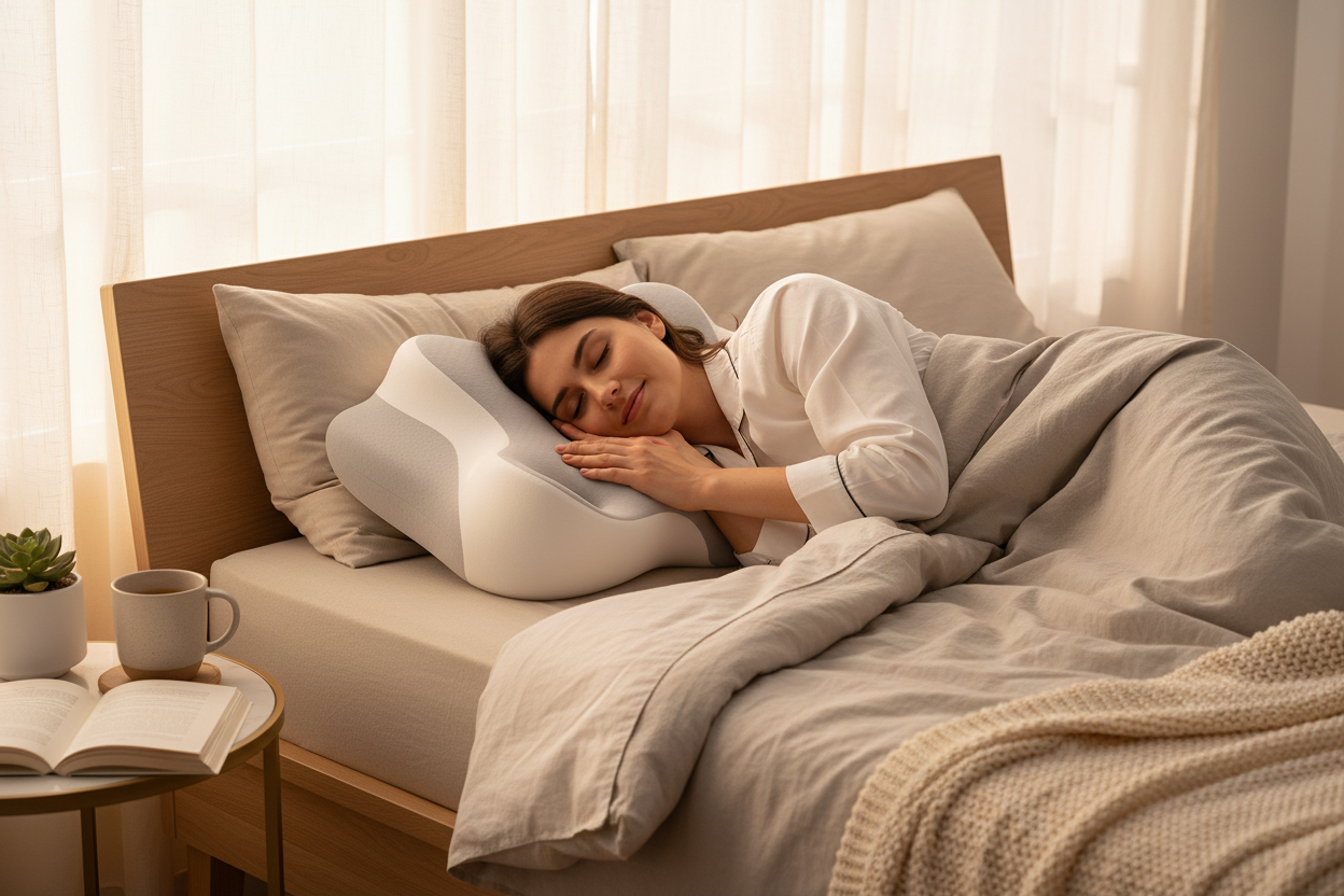 Ergonomic Pillow Lifestyle Hero